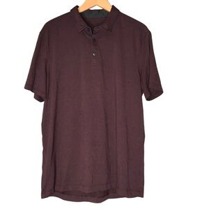 Men’s Lululemon Polo Purple Performance Golf Shirt Short Sleeve ESTIMATED Medium